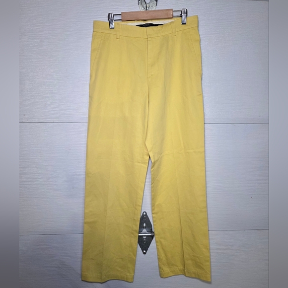 MaxMara Pants - MaxMara Yellow Straight-Leg Chinos
